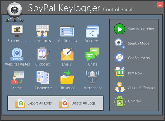 Screenshot of SpyPal Free Edition 2010